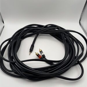 3.5mm to 2 RCA Stereo Audio Cable – Gold Plated Connectors